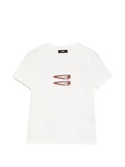Eleh Hair-clip-print T-shirt In Red