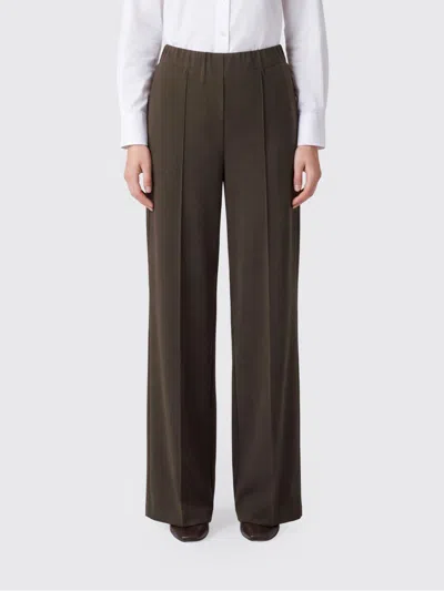 Eleh High-waisted Wide-leg Cotton Blend Trousers In Metallic