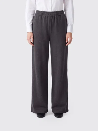 Eleh High-waisted Wide-leg Jersey Jogging Trousers In Gray