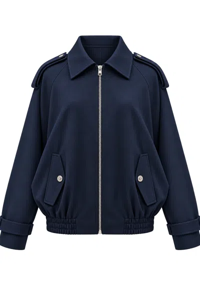 Eleh Jacket  Metal Zipper In Blue