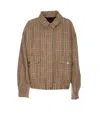Eleh Check Jacket In Brown