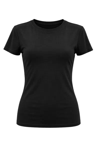 Eleh Knit Knit Mesh  A Short Sleeve In Black