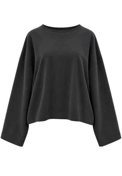 Eleh Knit Knit Mesh  Long Sleeve In Gray