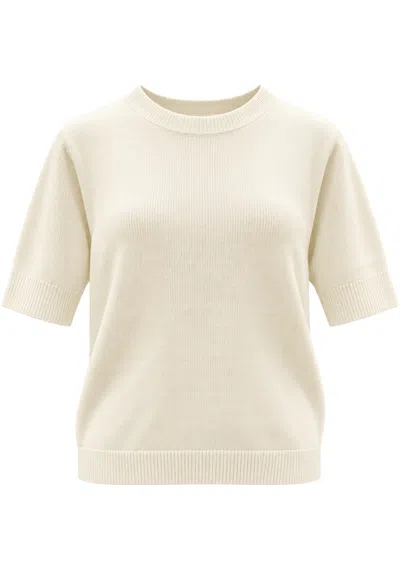 Eleh Knit Knit Mesh  Short Sleeve In Yellow