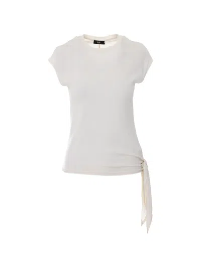 Eleh Knot-detail T-shirt In Neutral