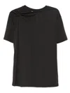 Eleh Knotted-shoulder Top In Gray