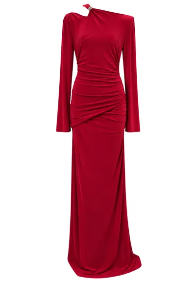 Eleh Long Dress  Draping In Red
