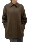 Eleh Long Shirt Woman  Sleeve Draped In Brown
