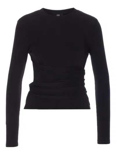 Eleh Long-sleeve Top In Black