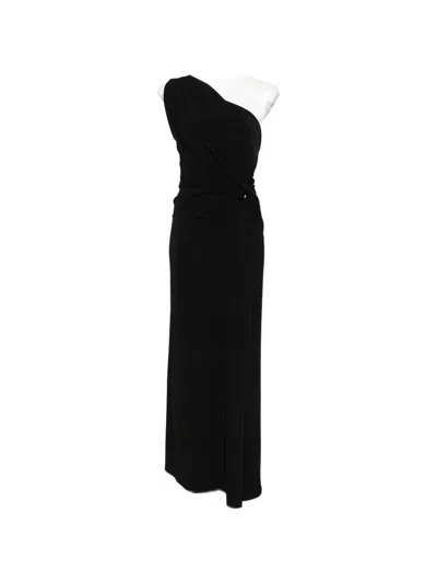 Eleh One-shoulder Knotted Dress In Black