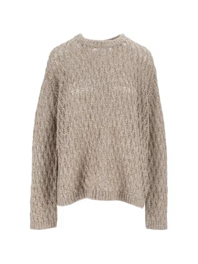 Eleh Open-knit Sweater In Neutral