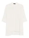Eleh Oversize Striped Shirt In White Cotton In White