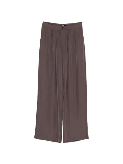 Eleh Pantaloni A Gamba Larga A Pieghe  In Purple