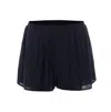 Eleh Elasticated Embroidered Shorts In Blue
