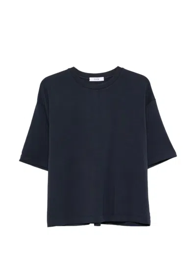Eleh Pleat-detail T-shirt In Blue