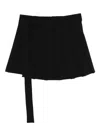 Eleh Pleated Belted Skirt In Black