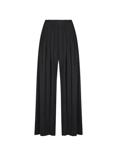 Eleh Pleated Palazzo Pants In Black