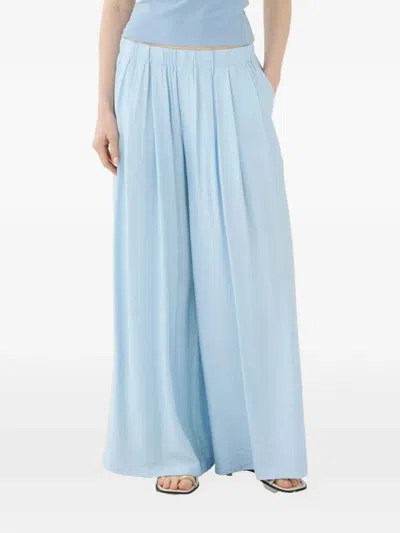 Eleh Pleated Palazzo Pants In Blue