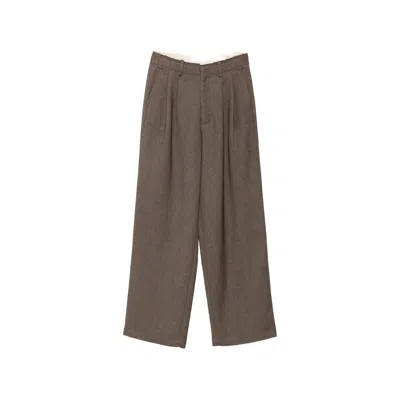 Eleh Pleated Palazzo Pants In Brown
