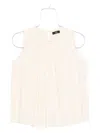 Eleh Pleated Sleeveless Top In White