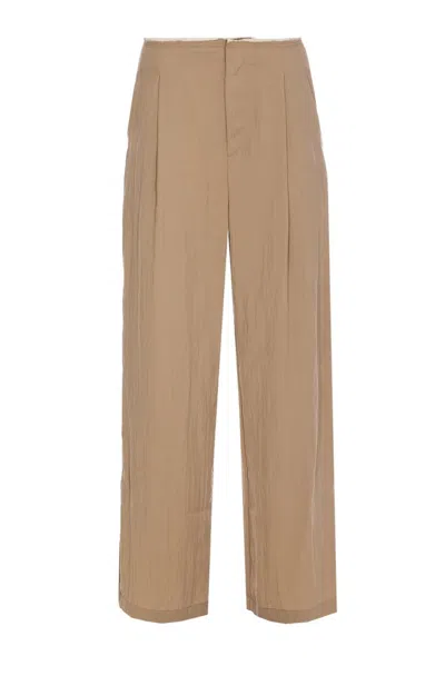 Eleh Pleated Trousers Beige