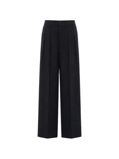 Eleh Pleated Wide-leg Trousers In Blue