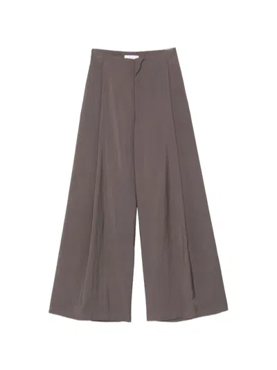 Eleh Pleated Wide-leg Trousers In Gray