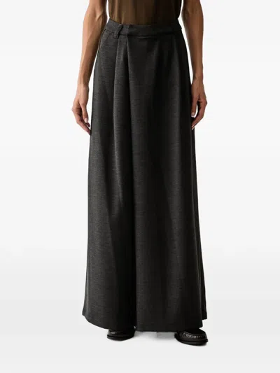 Eleh Pleated Wide-leg Trousers In Gray