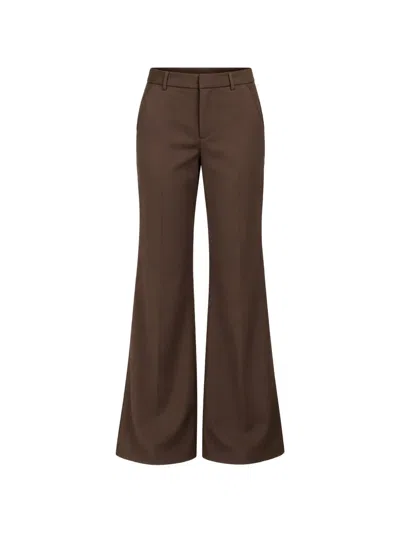 Eleh Pressed-crease Wide-leg Trousers In Brown