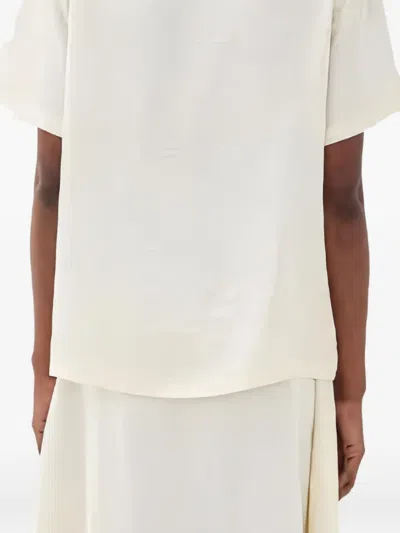 Eleh Raw-cut Blouse In White
