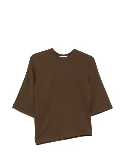 Eleh Round-neck T-shirt In Brown