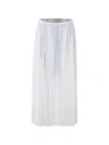 Eleh Ruched-effect Maxi Skirt In White