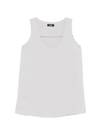 Eleh Scoop-neck Sleeveless Top In White