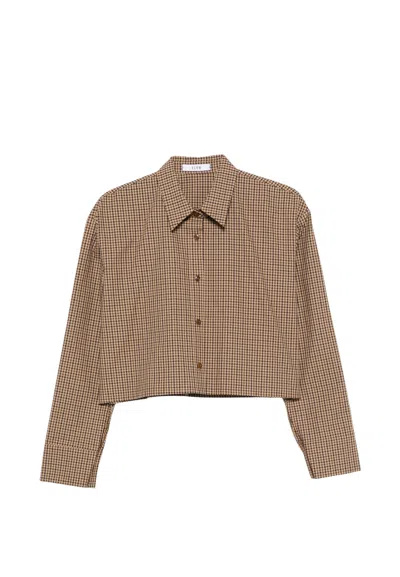 Eleh Cropped Shirt In Brown