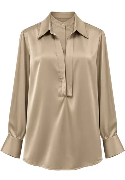 Eleh Shirt Shirt  Double Knitting Effect In Neutral
