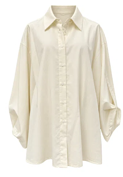 Eleh Shirt Shirt  Italian Collar In Neutral