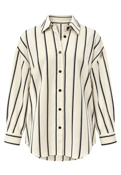 Eleh Shirt Shirt  Striped In White