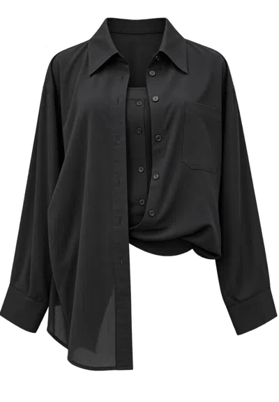 Eleh Shirt Shirt  With Top Embedded In Black