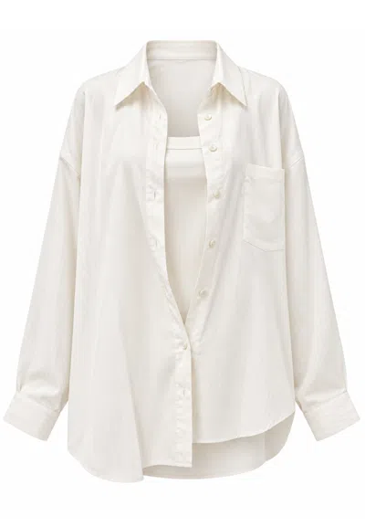 Eleh Shirt Shirt  With Top Embedded In White