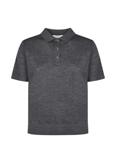 Eleh Short-sleeve Polo Shirt In Black