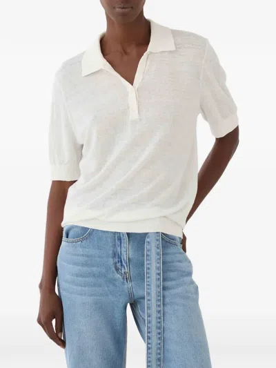 Eleh Short-sleeve Polo Shirt In White