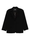 Eleh Single-breasted Cotton Jacket In Black