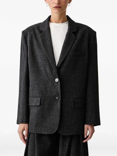 Eleh Single-breasted Blazer In Gray