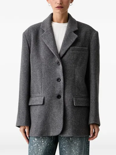 Eleh Single-breasted Blazer In Gray