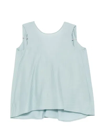 Eleh Sleeveless Flared Blouse In Blue