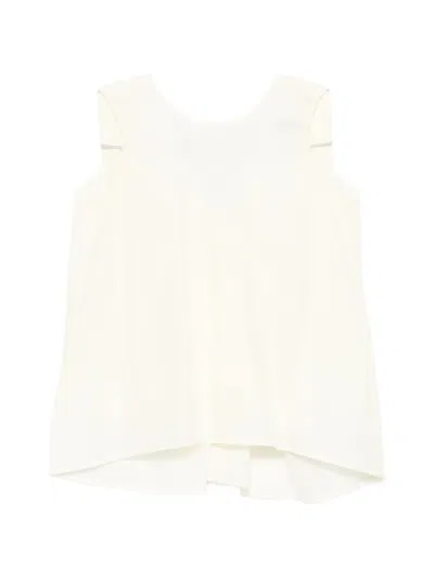 Eleh Sleeveless Flared Blouse In White