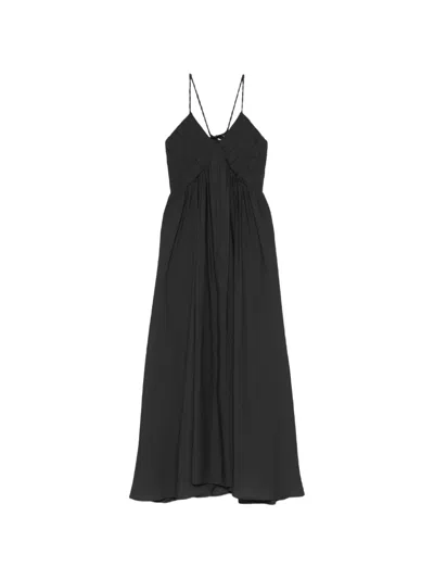 Eleh Spaghetti-strap Maxi Dress In Black