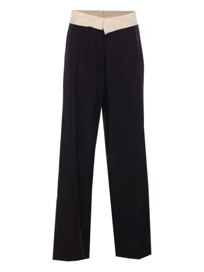 Eleh Straight-leg Trousers In Black