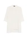 Eleh Oversize Striped Shirt In White Cotton In Neutral