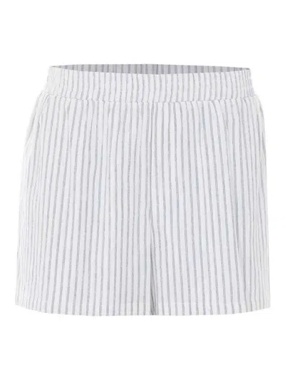 Eleh Striped Shorts In White